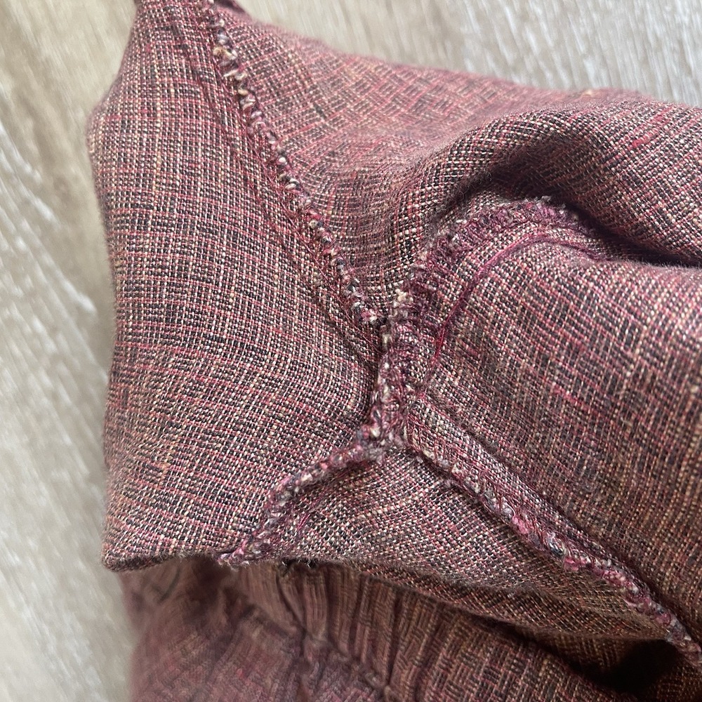 Flax Cropped Linen Pants in Dusty Rose - Picture 8 of 9